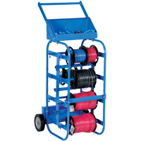 Portable Wire Reel Caddy, Steel, 11 Rod, 19-1/2" W x 43-1/4" H x 17-1/2" D, 150 lbs. Capacity NRZ Safety Inc.