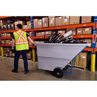 Chariot basculeur en acier, Poly&eacute;thyl&egrave;ne, 1,1 vg³, Capacit&eacute; de charge de 1250 lb NRZ Safety Inc.