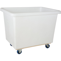 Tapered Wall Box Truck, White Polyethylene, 43" L x 30" W x 34" H, 16 cu. ft. Volume, 600 lbs. Capacity NRZ Safety Inc.