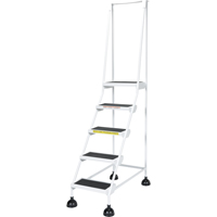 Light-Duty Stop-Step Ladders, 5 Steps, 16" Step Width, 47-11/16" Platform Height, Steel NRZ Safety Inc.