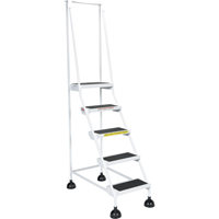 Light-Duty Stop-Step Ladders, 5 Steps, 16" Step Width, 47-11/16" Platform Height, Steel NRZ Safety Inc.