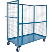 Wire Mesh Stock Truck, Steel, 24" x 55" x 36", 1200 lbs. Capacity NRZ Safety Inc.