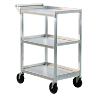 Utility Cart, 3 Tiers, 16-1/2" W x 39" H x 27-3/4" D, 350 lbs. Capacity NRZ Safety Inc.