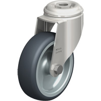 Stainless Steel Thermoplastic Elastomer Caster, Swivel, 4" (102 mm) Dia., 240 lbs. (108 kg.) Capacity NRZ Safety Inc.