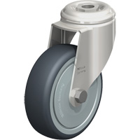 Stainless Steel Thermoplastic Elastomer Caster, Swivel, 4" (102 mm) Dia., 240 lbs. (108 kg.) Capacity NRZ Safety Inc.