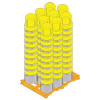 Nestable Polyethylene Drum, 10 US gal (8.33 imp. gal.), Open Top, Blue NRZ Safety Inc.