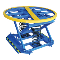 Spring-Operated Pallet Lifter, 43-5/8" L x 43-5/8" W, 4400 lbs. Cap. NRZ Safety Inc.