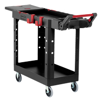 Chariot utilitaire robuste et polyvalent, 2 tiers, 17-3/4" x 36" x 46-1/5", Capacit&eacute; 500 lb NRZ Safety Inc.
