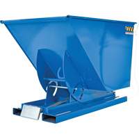 Conteneur autobasculeur, Acier, 1 vg³, Bleu NRZ Safety Inc.