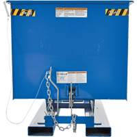 Conteneur autobasculeur, Acier, 1 vg³, Bleu NRZ Safety Inc.