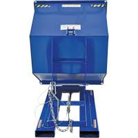 Conteneur autobasculeur, Acier, 1 vg³, Bleu NRZ Safety Inc.