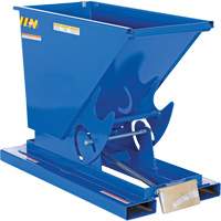 Self-Dumping Hopper, Steel, 1/3 cu.yd., Blue NRZ Safety Inc.