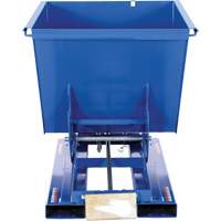Self-Dumping Hopper, Steel, 1/2 cu.yd., Blue NRZ Safety Inc.