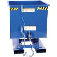 Self-Dumping Hopper, Steel, 1/2 cu.yd., Blue NRZ Safety Inc.
