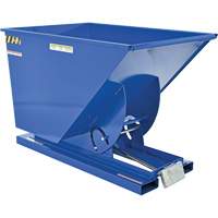 Self-Dumping Hopper, Steel, 1 cu.yd., Blue NRZ Safety Inc.