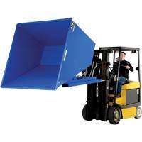 Self-Dumping Hopper, Steel, 2-1/2 cu.yd., Blue NRZ Safety Inc.