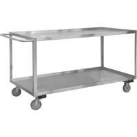 Industrial Grade Shelf Cart, 2 Tiers, 18-1/8" W x 42" H x 35" D, 1200 lbs. Capacity NRZ Safety Inc.