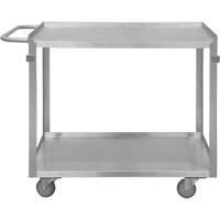 Industrial Grade Shelf Cart, 2 Tiers, 22-1/2" W x 34" H x 42-7/16" D, 600 lbs. Capacity NRZ Safety Inc.
