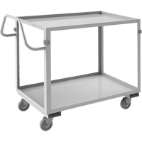 Industrial Grade Shelf Cart, 2 Tiers, 22-1/2" W x 36-1/2" H x 42-7/16" D, 600 lbs. Capacity NRZ Safety Inc.