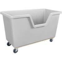 Easy Access Box Truck, Polyethylene, 63" L x 34-1/4" W x 38-1/2" H, 24 cu. ft. Volume, 1200 lbs. Capacity NRZ Safety Inc.