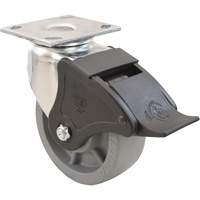 Roulette Emaxx, Pivotant avec frein, 4" (101,6 mm), Envirothane, 1000 lb (453,6 kg) NRZ Safety Inc.