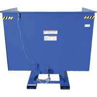 Self-Dumping Hopper, Steel, 4 cu.yd., Blue NRZ Safety Inc.