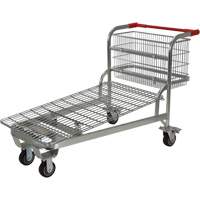 Nestable Wire Cart, Steel, 28-3/4" x 37-1/16" x 59-5/8", 275 lbs. Capacity NRZ Safety Inc.