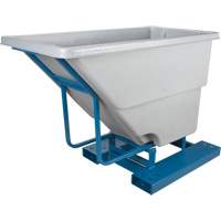 Self-Dumping Hopper, Polyethylene, 5/8 cu.yd., Grey NRZ Safety Inc.