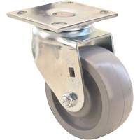 Roulette Max9, Pivotant, 5" (127 mm), Gris-WOW Envirothane, 1000 lb (453,6 kg) NRZ Safety Inc.