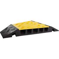 Powerhouse Heavy-Duty Left Turn Cable Protector, 5 Channels, 12" L x 19.75" W x 2.25" H NRZ Safety Inc.