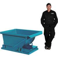 Extra Heavy-Duty Self-Dumping Hopper, Steel, 1/3 cu.yd., Blue NRZ Safety Inc.