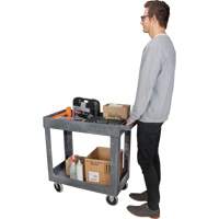 Utility Service Cart, 2 Tiers, 16-1/2" x 32-1/2" x 34-1/2", 550 lbs. Capacity NRZ Safety Inc.