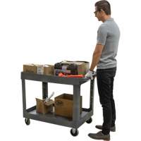 Chariot utilitaire pour l'entretien, 2 tiers, 24-5/8" x 32-1/2" x 40", Capacit&eacute; 550 lb NRZ Safety Inc.