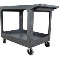 Flat-Shelf Utility Service Cart, 2 Tiers, 25-1/4" x 32-1/4" x 44", 550 lbs. Capacity NRZ Safety Inc.