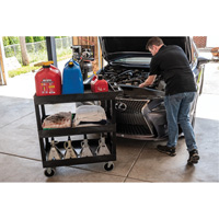 Tub Cart, 3 Tiers, 35-1/4" x 37-1/4" x 18", 375 lbs. Capacity NRZ Safety Inc.