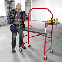 Buildman Portable Scaffold, 40-5/8" D x 4' H NRZ Safety Inc.