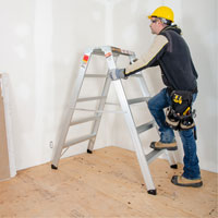 Portable Work-Stand Saw Horse, Aluminum Frame, 12-1/4" D x 56" H NRZ Safety Inc.