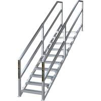 SmartStairs 6-10 Steps Modular Construction Stair System, 75" H NRZ Safety Inc.