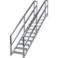 SmartStairs 11-16 Steps Modular Construction Stair System, 120" H NRZ Safety Inc.