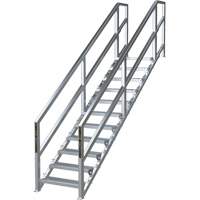 SmartStairs 11-16 Steps Modular Construction Stair System, 120" H NRZ Safety Inc.