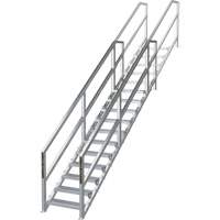 SmartStairs 11-16 Steps Modular Construction Stair System, 120" H NRZ Safety Inc.