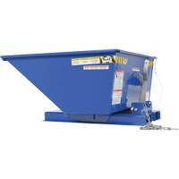 Low Profile D-Style Self Dumping Hopper, Steel, 1/4 cu.yd., Blue NRZ Safety Inc.