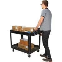 Utility Cart, 2 Tiers, 25-5/8" x 33-1/2" x 43-3/4", 550 lbs. Capacity NRZ Safety Inc.