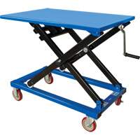 Table &eacute;l&eacute;vatrice manuelle &agrave; ciseaux, 37-3/8" lo x 23-5/8" la, Acier, Capacit&eacute; 660 lb NRZ Safety Inc.