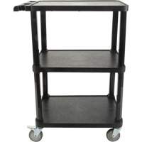 Utility Cart with Flat Shelf, 3 Tiers, 18-1/8" x 37-3/8" x 27-3/4", 330 lbs. Capacity NRZ Safety Inc.