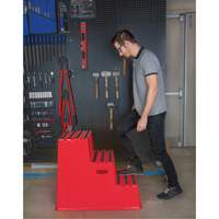 Industrial Step Stool, 3 Steps, 34-13/16" x 22-7/16" x 28-1/2" High NRZ Safety Inc.