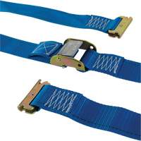 Ratchet Utility Strap, Cam Buckle, 2" W x 20' L, 835 lbs. (379 kg) WLL NRZ Safety Inc.