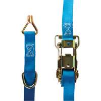 Ratchet Strap, J-Hook, 1" W x 16' L, 835 lbs. (379 kg) WLL NRZ Safety Inc.