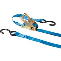 Ratchet Strap, J-Hook, 15' W x 1" L, 500 lbs. (227 kg) Working Load Limit NRZ Safety Inc.