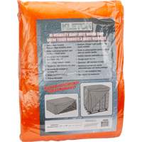 High-Visibility Heavy-Duty Woven Tarp, Polyethylene, Green/Orange, 16' x 20' x 12 mils NRZ Safety Inc.